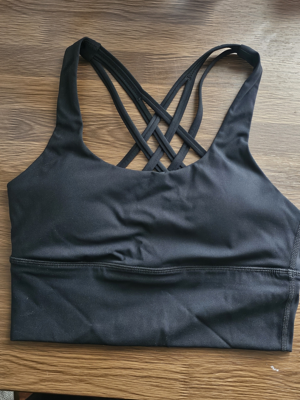 CRZ YOGA  Black Strappy Sports Bra